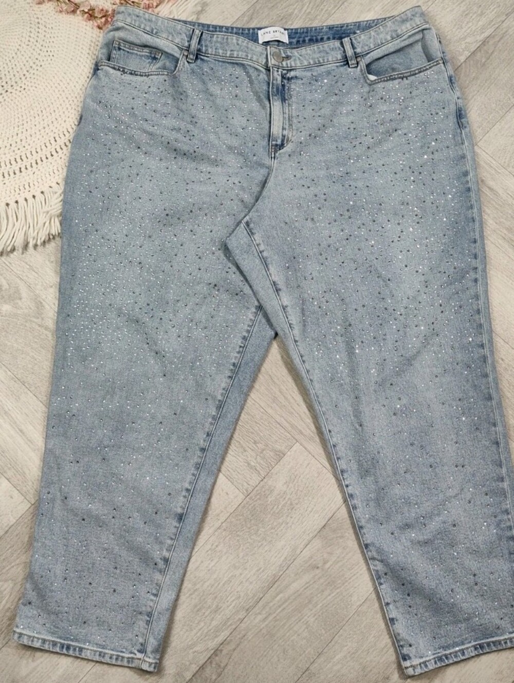 Lane Bryant Signature Fit Mid Rise Super Stretch Flex Boyfriend Jeans Sz 18 NWOT